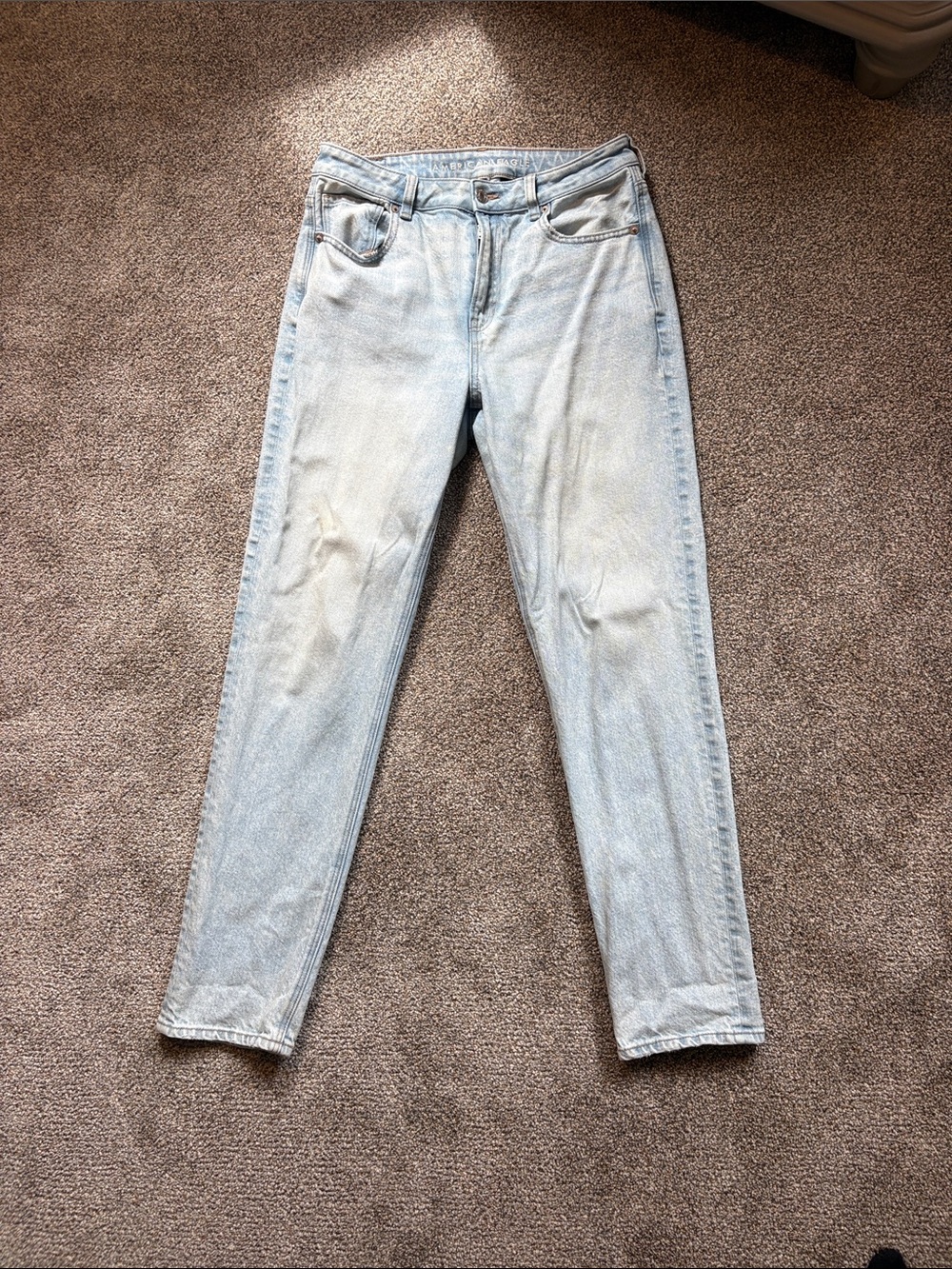 American Eagle Outfitters Light Blue Straight Leg Jeans